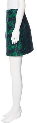 Oscar de la Renta 2017 Jacquard Mini Skirt