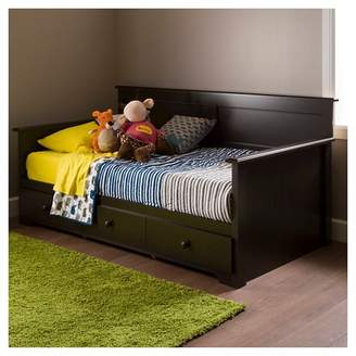 South Shore Summer Breeze Twin Daybed with Storage - 39"- Chocolate