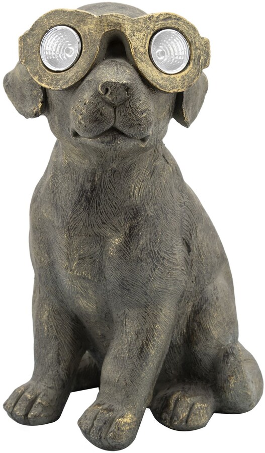 Handbuilt sculpted clay dog bust ceramic statue figurine dog sculpture whimsical odd Lord Libstik colorful OOAK home decor tough guy bossman