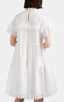 Thumbnail for your product : Ulla Johnson Women's Leonie Ruffle-Trimmed Cotton Poplin Dress - White