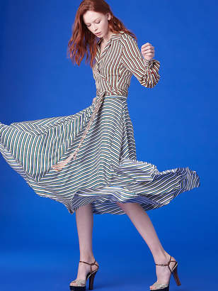 Diane von Furstenberg High-Waisted Draped Maxi Skirt