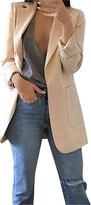 Thumbnail for your product : BESDAY Women's Suits Candy Color Casual Long Lapel Blazer Tailored Open Front Lightweight Work Office Cardigan Coat