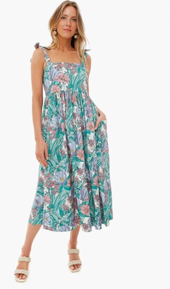 Hibiscus Tie Shoulder Beach Dress