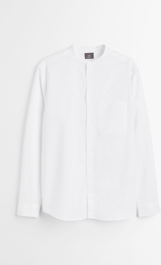 h&m mandarin collar shirt