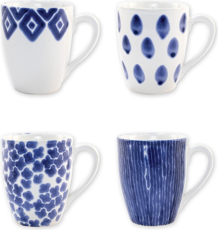 Vietri Santorini Assorted Mugs - Set of 4