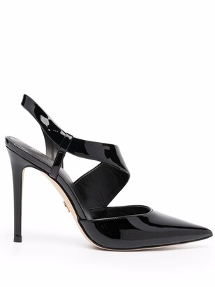 MICHAEL Michael Kors Juliet high-heeled slingback leather pumps - ShopStyle