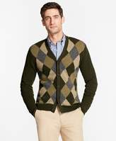 Thumbnail for your product : Brooks Brothers Lambswool Button-Front Argyle Cardigan