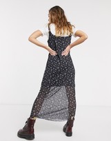 Thumbnail for your product : Noisy May grunge maxi dress in mesh with floral print