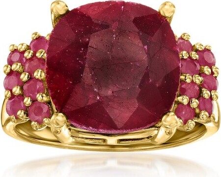 Ross-Simons Ross-Simons7.10ct.t.w.RubyRingin18ktGoldOverSterlingSize10