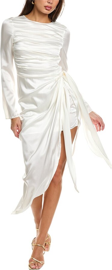 AIIFOS Christy Silk-Blend Mini Dress