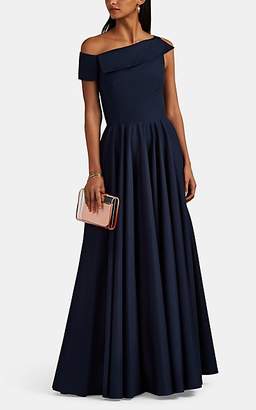 Martin Grant Women's Asymmetric Cotton Poplin Long Dress - Navy