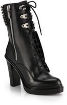 Thumbnail for your product : Sergio Rossi Rockstar Mid-Calf Leather Platform Boots