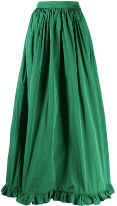 MSGM Ruffle-Hem Long Skirt
