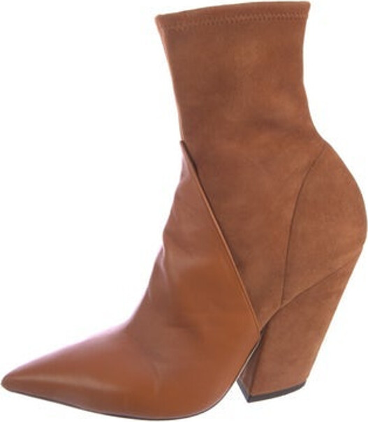 Burberry Leather Sock Boots ShopStyle