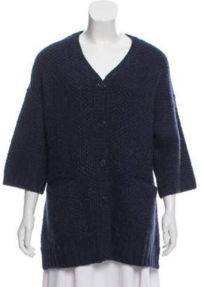 Cacharel Oversize Knit Cardigan Blue Oversize Knit Cardigan