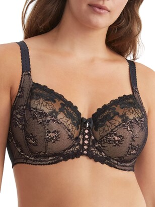 Pour Moi For Your Eyes Only Underwired Quarter Cup Bra In Black