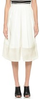 Thumbnail for your product : Tibi Pleated Skirt with Organza Panel