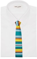 Thumbnail for your product : Prada Striped Silk-faille Tie - Mens - Multi