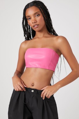 Women's Pink Leather Tops | ShopStyle