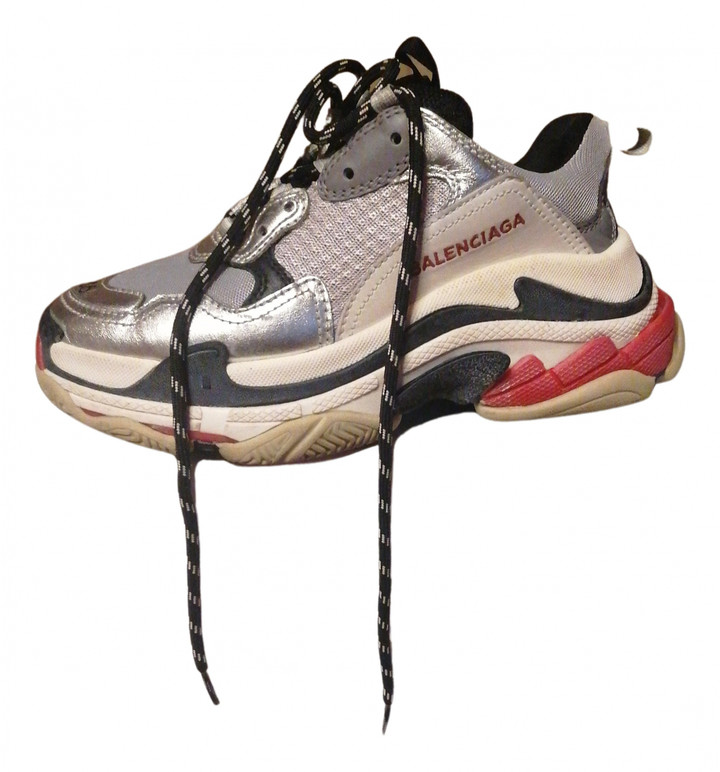 balenciaga silver trainers
