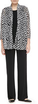 Thumbnail for your product : Caroline Rose Stretch Knit Long Tank/Zigzag Cardigan & Stretch Straight Leg Pants, Women's