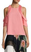 Thumbnail for your product : Everly Pleated Cold-Shoulder Top
