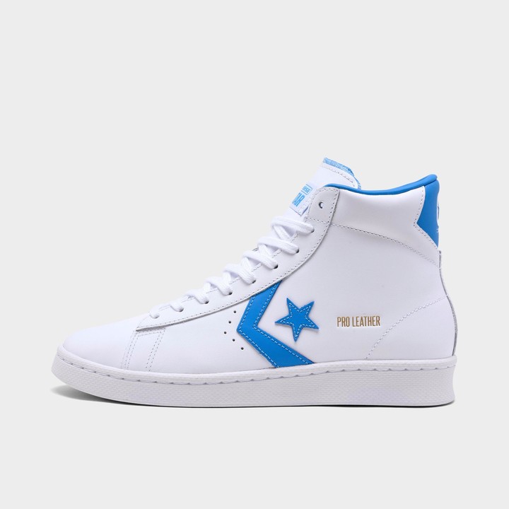 blue leather converse