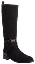 Thumbnail for your product : Saint Laurent black 'New Chyc 15 Booties' leather suede buckle boots