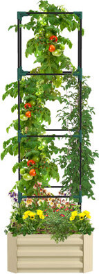 17 Stories Outsunny Galvanized Raised Garden Bed 24\