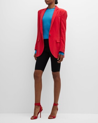 Giorgio Armani Snap-Button Ribbed Knit Top - ShopStyle Sweaters