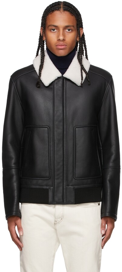 shearling hooded coat