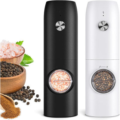 Stock Preferred Set Of 2 Rechargeable Electric Salt & Pepper Grinder