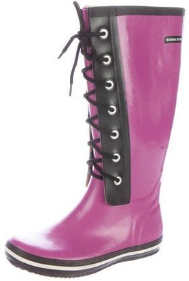 Sonia Rykiel Lace-Up Rain Boots