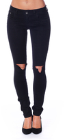 Thumbnail for your product : Missy Empire Anjie Black Distressed Ripped Knee Jeans