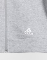 Thumbnail for your product : adidas 3-Stripe Hoodie In Medium Grey Heather & White