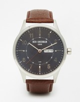 Thumbnail for your product : Ben Sherman Brown Leather Strap Watch WB002BR