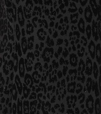 Balmain Leopard velvet jacquard minidress