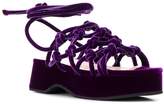 Thumbnail for your product : No.21 Velvet Net Platform Sandals