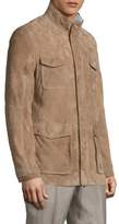 Thumbnail for your product : Corneliani Suede Stand Collar Jacket