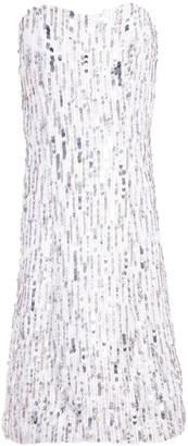 Alice + Olivia Matira Sequin Embellished Strapless Mini Dress