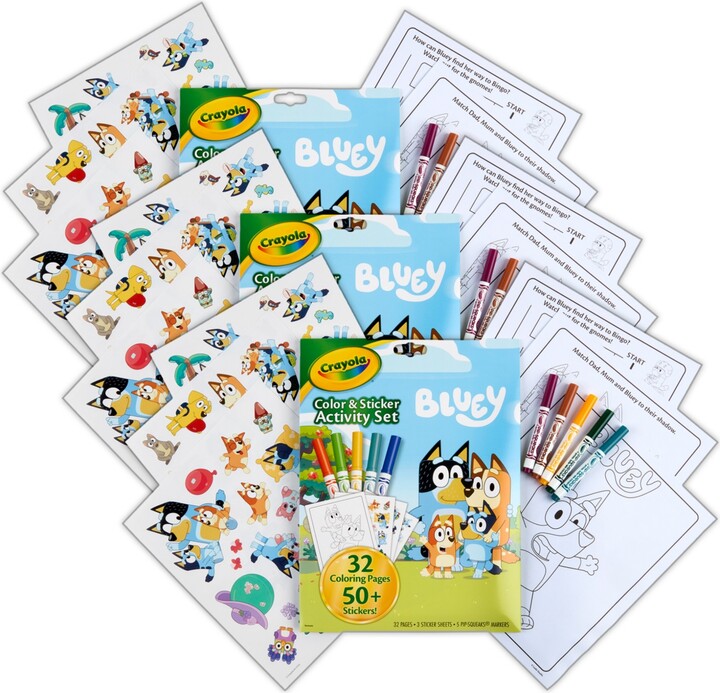Crayola Bluey Color Sticker Activity Set, Pack of 3 - ShopStyle Arts ...