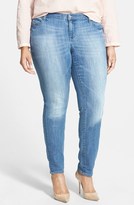 Thumbnail for your product : DKNY 'Soho' Stretch Skinny Jeans (Lone Star) (Plus Size)
