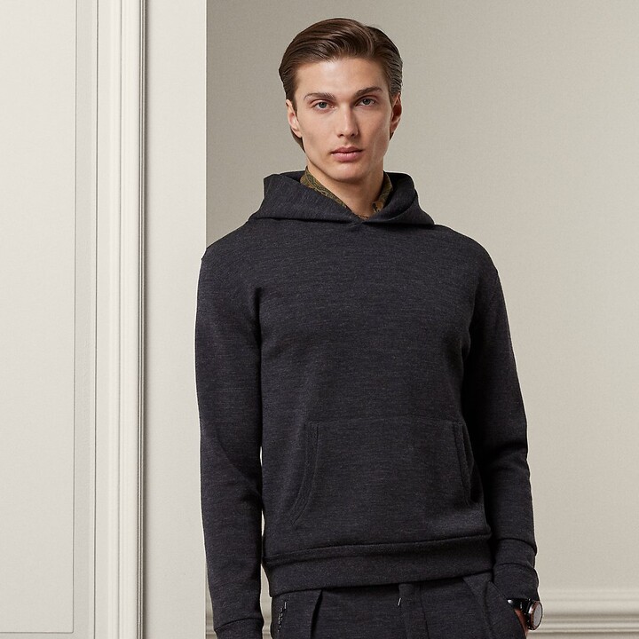 Polo Ralph Lauren Men's Double-Knit Full-Zip Hoodie - Grey - Size XS