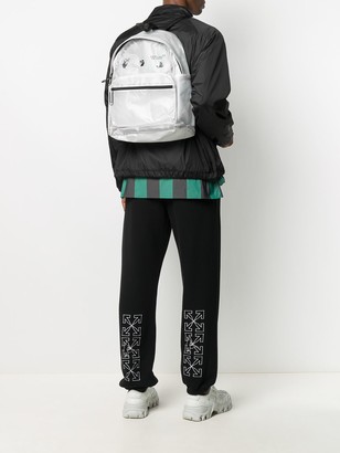 Off-White Matte Logo Print Backpack