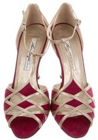 Thumbnail for your product : Brian Atwood Suede Cutout Sandals