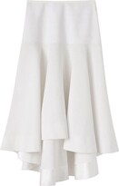 High-Low Linen Midi Skirt 