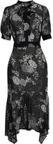 Thumbnail for your product : Walter Baker Maria Asymmetric Pussy-bow Printed Georgette Dress