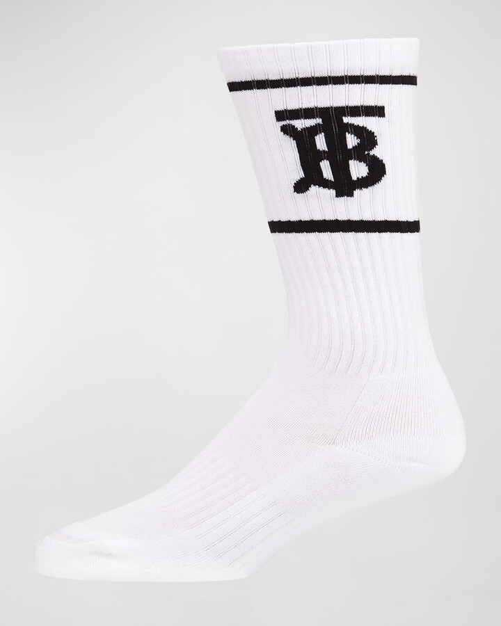 Burberry Men's TB Logo Dual-Stripe Sport Socks - ShopStyle