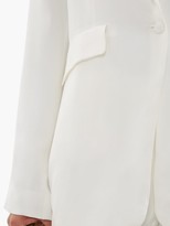Thumbnail for your product : ASCENO Azores Single-breasted Silk-crepe Blazer - White