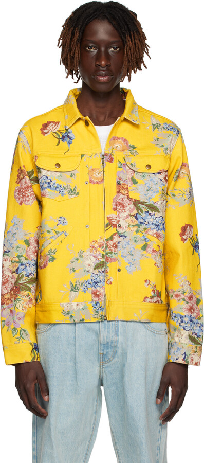 Noah Yellow Floral Denim Jacket - ShopStyle